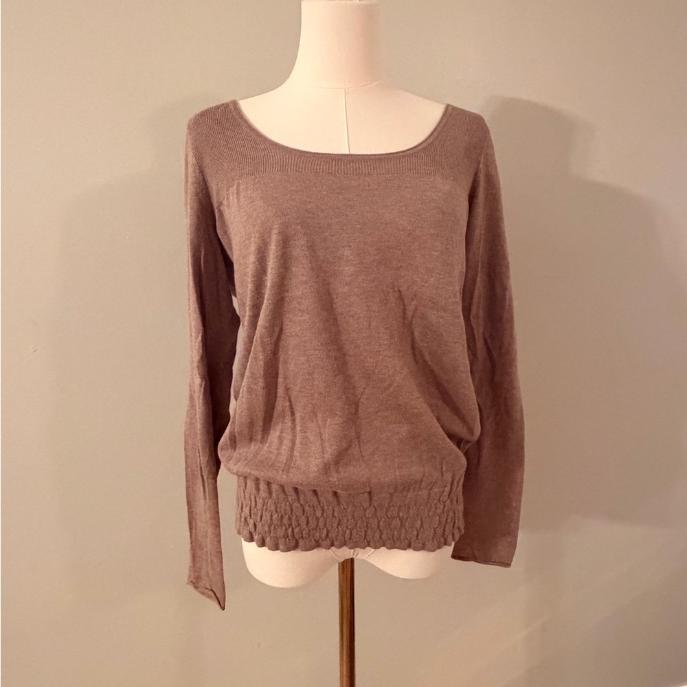 LOFT Taupe Knit Top